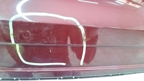 Бампер задний голый VW Jetta 15-18 USA красный LA3Q, примят, царапины
