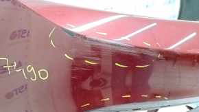 Бампер передній голий VW Jetta 15-18 USA червоний LA3Q, подряпини, притиснутий