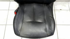 Водійське сидіння Nissan Rogue 14 - з airbag, електро, шкіра чорна, під хімчистку, потріскано, подряпаний на пластиці, відстут ручка