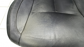 Водительское сидение Nissan Rogue 14-20 с airbag, электро, с подогревом, кожа черн, под химчистку, потрескано, царап на пластике, отстут ручка