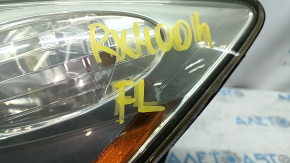 Фара передняя левая в сборе Lexus RX300 RX330 RX350 RX400 04-09 ксенон AFS, светлая, песок, паутинка
