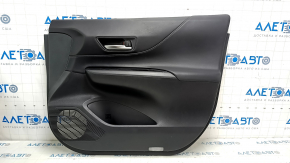 Обшивка дверей картка передня права Toyota Venza 21- LE, XLE чорна, шкіра