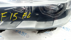 Фара передня ліва в зборі BMW X5 F15 14-18 LED адаптив, з кріпленнями, пісок