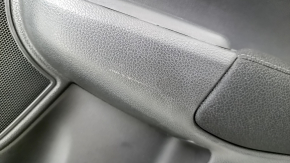 Обшивка двери карточка задняя правая Honda CRV 17-22 черная, тряпка, серый молдинг, надрыв, царапина