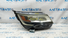 Фара передняя правая в сборе Ford Explorer 16-19 рест, галоген + LED, светлая, под полировку