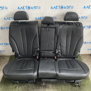 Задний ряд сидений 2 ряд BMW X5 F15 14-18 кожа черная Dakota, Comfort, раздельная сидушка, под химчистку, примято
