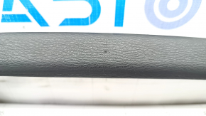Накладка передньої панелі верхня BMW X5 F15 14-18 шкіра чорна, прим'ятість, тріщина у кріпленні
