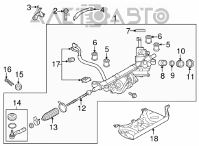 Рулевой наконечник правый Subaru Legacy 15-19