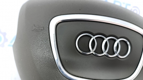 Подушка безопасности airbag в руль водительская Audi Q7 4L 10-15 бежевая, тычки на хроме