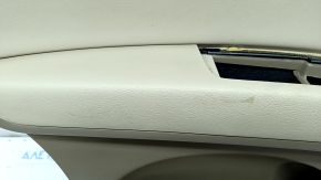 Обшивка двери карточка задняя левая Audi Q7 4L 10-15 бежевая, молдинг под дерево глянец, BOSE, царапины, под чистку