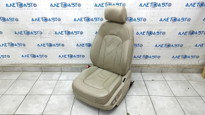 Водійське сидіння Audi Q7 4L 10-15 з airbag, електро, підігрів, бежева шкіра, потерто, під чистку