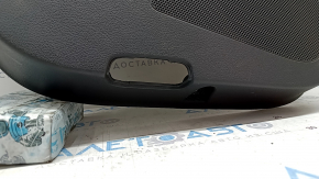 Обшивка дверей картка задня ліва VW Tiguan 09-17 чорна шкіра, відсутня заглушка