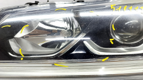 Фара передняя левая голая Honda Accord 16-17 галоген без ДХО, песок