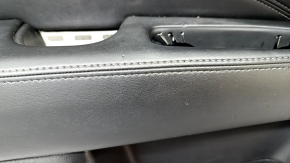 Обшивка двери карточка передняя левая Infiniti JX35 QX60 13- черная, под память сидений, царапины, тычки, надрывы, под химчистку