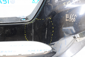 Бампер передний голый Subaru Legacy 15-17 черный D4S дорест прижат, царапины, надорван, слом креп