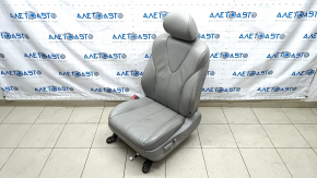 Сидіння водія Toyota Camry v40 07-09 з airbag, шкіра сіре, електро, підігрів не оригінал, заломи на шкірі, потерто