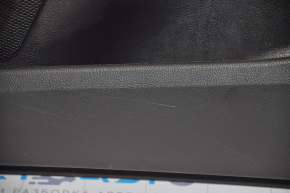 Обшивка дверей картка передня права Ford Fusion mk5 13-16 чорн з чорною вставкою ганчірка, підлокітник шкіра, молдинг сірий глянець, подряпина