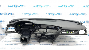 Торпедо передня панель з AIRBAG Audi A6 C7 12-18 без проекції, чорна, подряпини