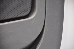 Обшивка дверей картка передня права Fiat 500 12-17 черн, підлокітник шкіра з перфорацією, подряпини