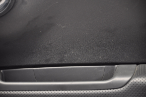 Обшивка дверей картка передня права Fiat 500 12-17 черн, підлокітник шкіра з перфорацією, подряпини