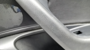 Обшивка дверей картка передня права Audi A6 C7 12-18 чорна шкіра, BOSE, подряпини, тріщина