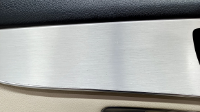 Обшивка двери карточка передняя левая Mercedes GLC 16-22 кожа бежевая, тычки, под чистку