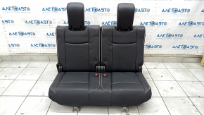 Задний ряд сидений 3 ряд Infiniti JX35 QX60 16- кожа черный, белый кант, белая строчка, под чистку