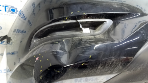 Бампер задний голый Infiniti JX35 QX60 16- рест под парктроники, черный, примят, надорван, сломаны крепления