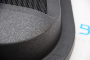 Обшивка дверей картка задня ліва Ford Fusion mk5 13-16 чорн з чорною вставкою ганчірка, підлокітник шкіра, молдинг сірий мат, подряпини