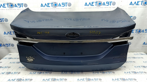 Крышка багажника Ford Fusion mk5 17-20 голубой FT, с накладкой под номер и молдингом