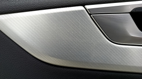Обшивка дверей картка передня ліва Audi A4 B9 17-19 чорна, підлокітник бежевий, накладка алюміній, подряпини