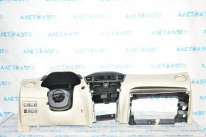Торпедо передня панель без AIRBAG Infiniti JX35 QX60 13-15 дорест чорна-беж