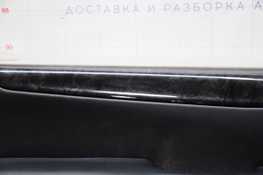 Обшивка дверей картка передня ліва Dodge Grand Caravan 11-20 сіра з чорн шкір вставкою