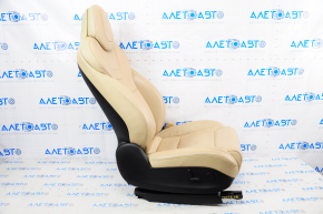 Пасажирське сидіння Tesla Model X 16-21 шкіра беж, з airbag, електро, підігрів, подряпини, затерта шкіра