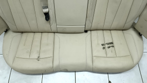 Задний ряд сидений 2 ряд Audi A4 B9 17-19 кожа, бежевый, под чистку, надрыв