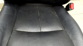 Пасажирське сидіння Infiniti Q50 14-16 з airbag, електро, шкіра, чорне, під хімчистку, потерто