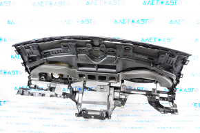 Торпедо передня панель з AIRBAG Tesla Model X 16-21 шкіра-алькантара чорна зламана решітка та кріплення