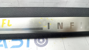 Накладка порога передняя левая внешн Infiniti Q50 14- тычки на хроме, царапины