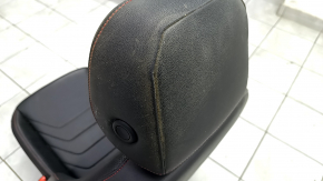 Пасажирське сидіння VW Jetta 19- з airbag, GLI чорна шкіра, червоний рядок, з вентиляцією, з підігрівом, механічне, під чистку