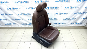 Пассажирское сидение Audi Q5 8R 09-17 с airbag, электро, кожа коричневая, царапины, потертости