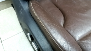 Пассажирское сидение Audi Q5 8R 09-17 с airbag, электро, кожа коричневая, царапины, потертости