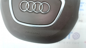 Подушка безопасности airbag в руль водительская Audi A4 B8 13-16 рест, коричневая, тычки