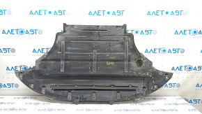 Защита двигателя передняя Audi Q5 8R 13-17 трещины, надрывы, затерта