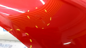 Крыло переднее правое Audi A4 B8 13-16 рест, красный LY3J, примято, тычка