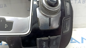 Накладка шифтера Audi Q5 8R 09-17 под start-stop, с управлением мультимедией, тип 2, тычки по хрому