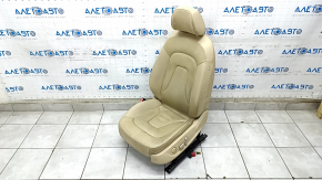 Водительское сидение Audi A4 B8 08-16 с airbag, электро, кожа, беж, под чистку, примято