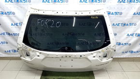 Дверь багажника голая со стеклом Subaru Forester 19- SK под спойлер, белая K1X