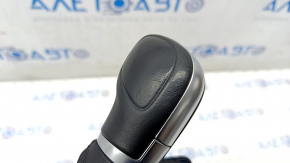Ручка КПП із накладкою шифтера VW Passat b8 16-19 16- USA шкіра чорна, глянсова накладка, під start-stop, подряпини