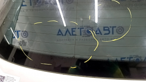 Дверь багажника голая со стеклом Audi Q3 8U 15-18 белый LS9R, с трапецией и поводком, царапины на стекле