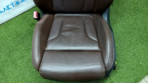 Водійське сидіння Audi Q3 8U 15-18 з airbag, електро, підігрів, коричнева шкіра, Sport, тріщини на шкірі